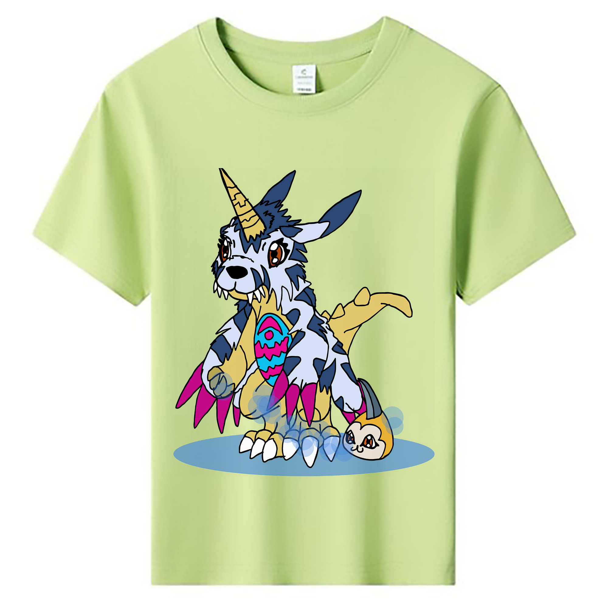（画像用） Digimon デジタルモンスター/デジモン 綿100％キッズTシャツ（フロントプリント）